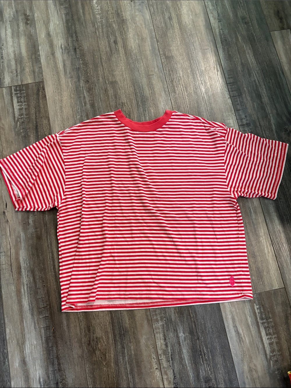 Free People Movement Red Stripe Tackle Tee Large - Picture 9 of 13